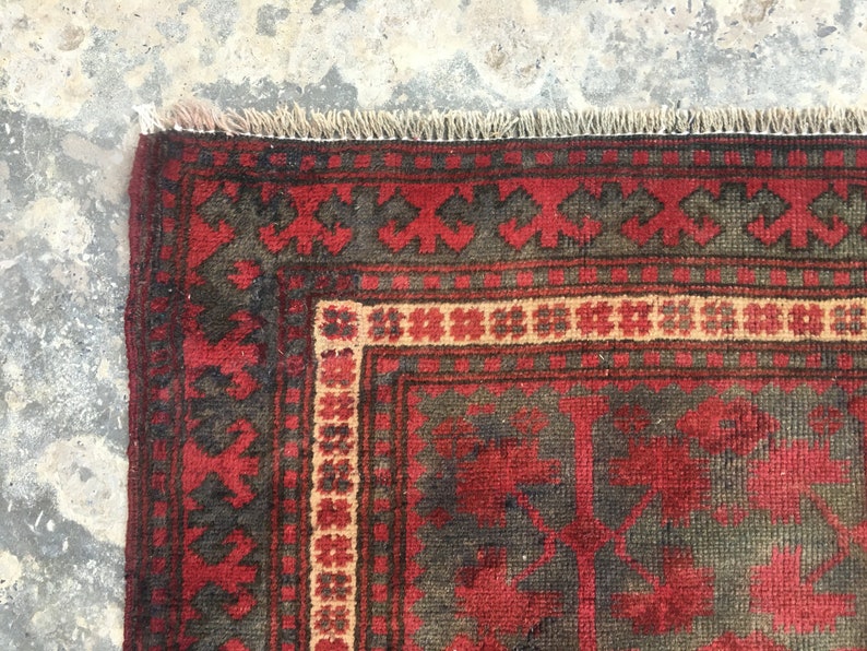 Afghan Tribal Rug Oriental Afghan Rug Traditional Rug 188x100 cm Nomadic Rug Floor Rug Afghan Balouch Wool Rug Vintage Afghan Rug