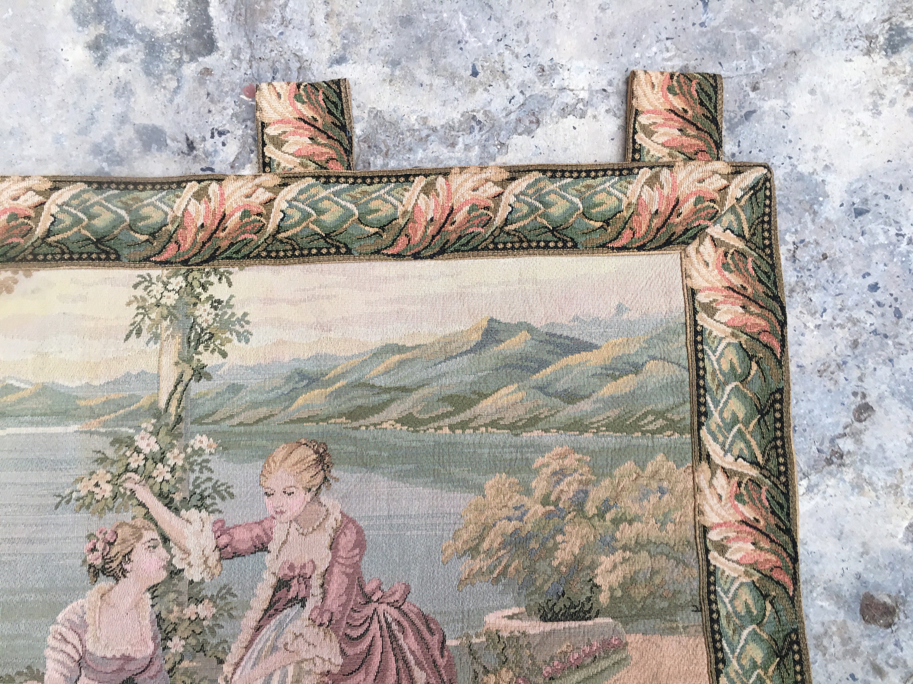 Antique French Tapestry Vintage French Tapestry Wall Hanging  Etsy