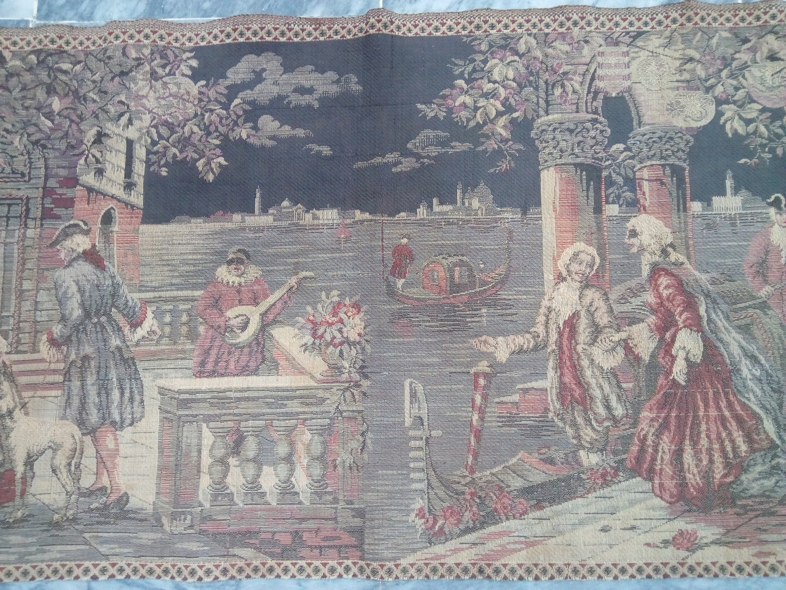 Antique French Tapestry Wall Hanging Etsy