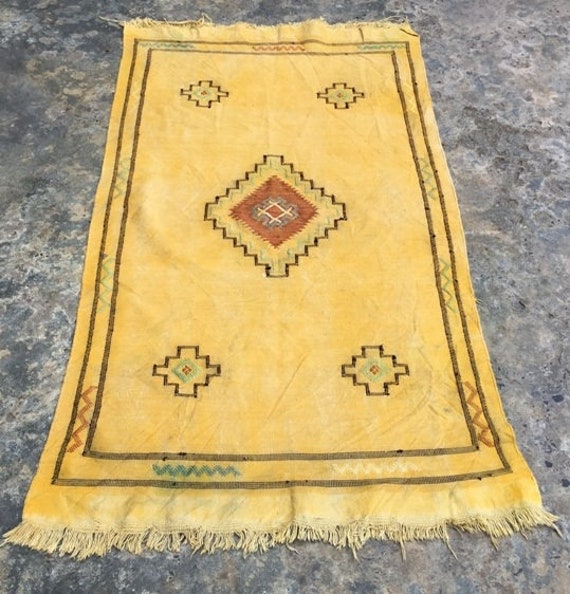 4.4x2.5 Feet Vintage Moroccan Kilim Rug Red Moroccan Etsy