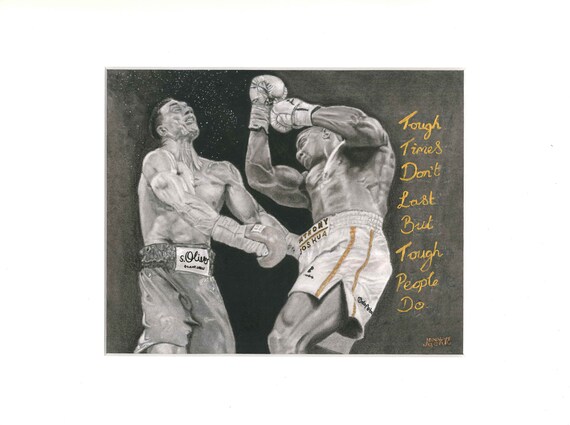 Original Portrait Anthony Joshua Vs Klitschko Kohle Und Etsy