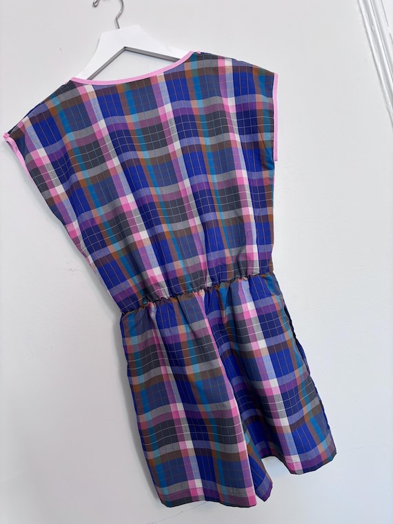 Vintage Plaid Romper, Purple Plaid Dream Girl Rom… - image 9