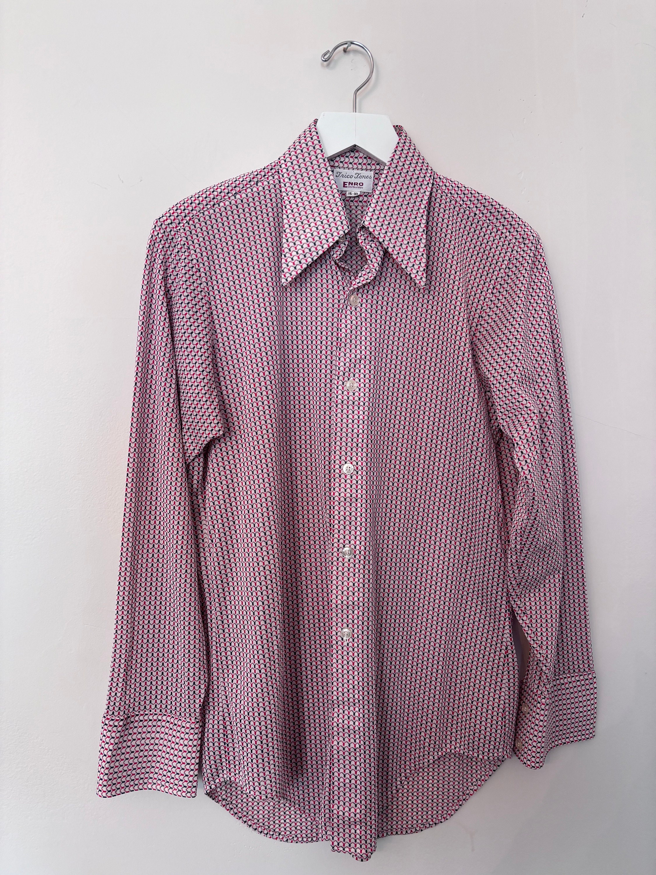 Vintage Mens Enro Shirtbuilders Button Down Shirt Mens Vintage Enro Long Sleeve Dagger Collar Mens Trico Tone Vintage Shirt 15 1 2 Small Etsy
