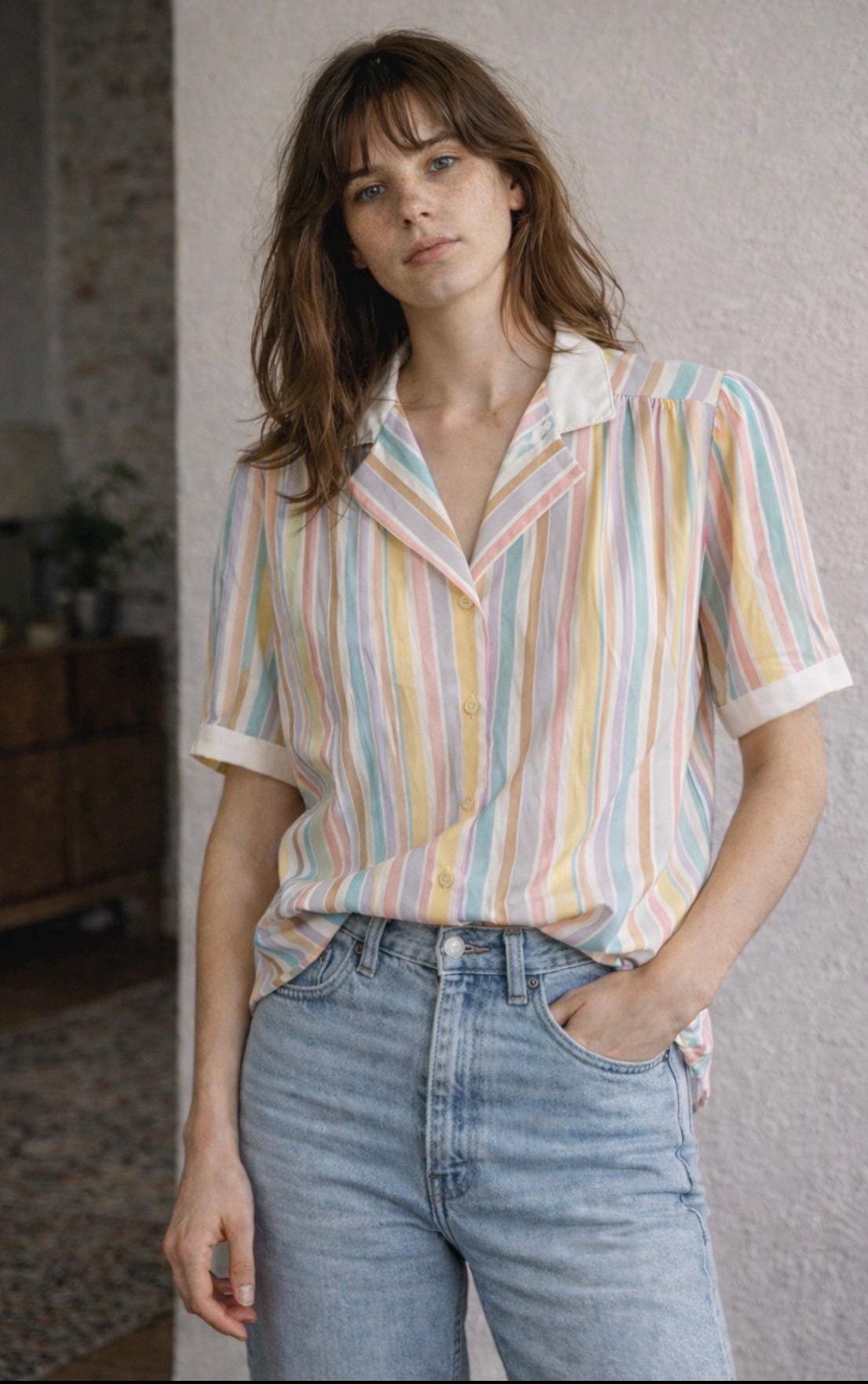 Vintage Levi's Button up Shirt Striped - Etsy