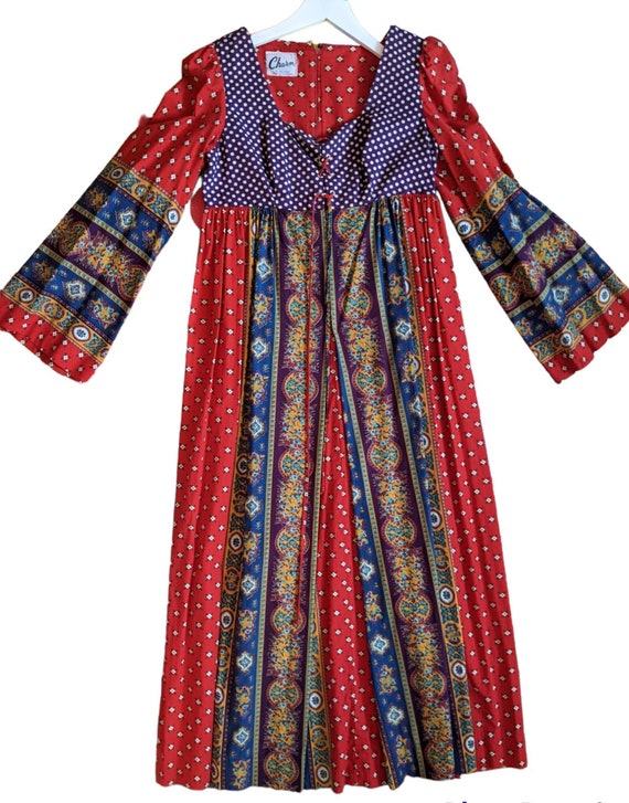 1970s Vintage Dress, 70s Charm of Hollywood Long Dres… - Gem
