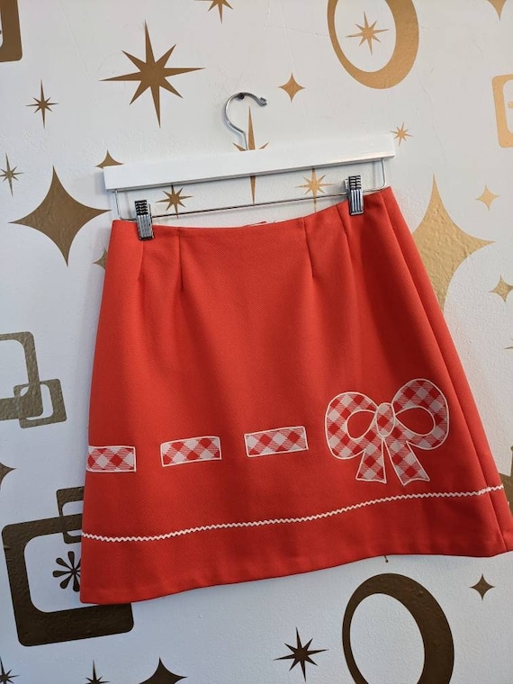 Vintage 1970s Mini Skirt/Skort, By David Smith Min