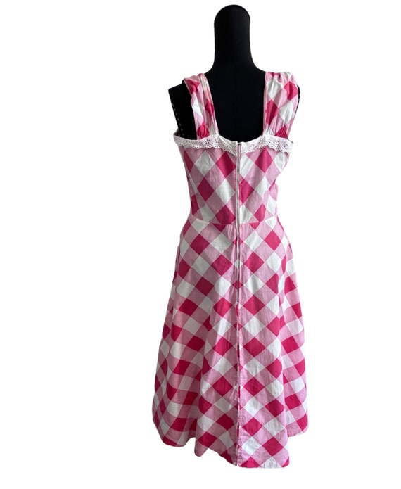 1950s Vintage Gingham Yoke Dress, Vintage 50s Cot… - image 9