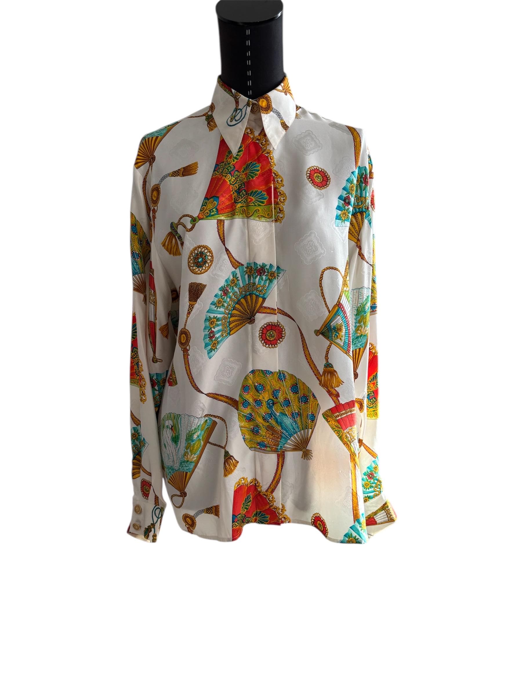 80s Silk Blouse - Etsy