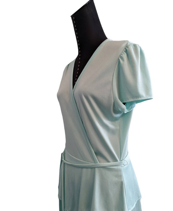 1970s Vintage Peplum Tie Waist Dress, Vintage Min… - image 4