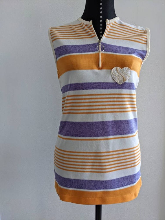 Vintage 1960s Sleeveless Casual Top, Classic 1960… - image 3