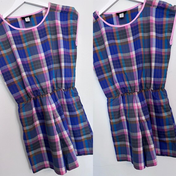 Vintage Plaid Romper, Purple Plaid Dream Girl Rom… - image 5