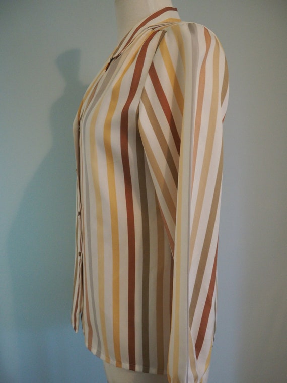 Vintage Lady Arrow Striped Blouse, Vintage 1960s … - image 2