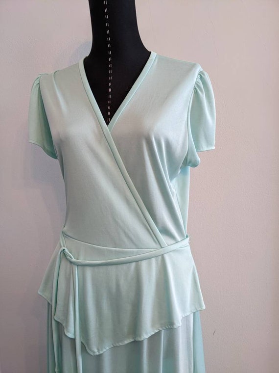1970s Vintage Peplum Tie Waist Dress, Vintage Min… - image 10