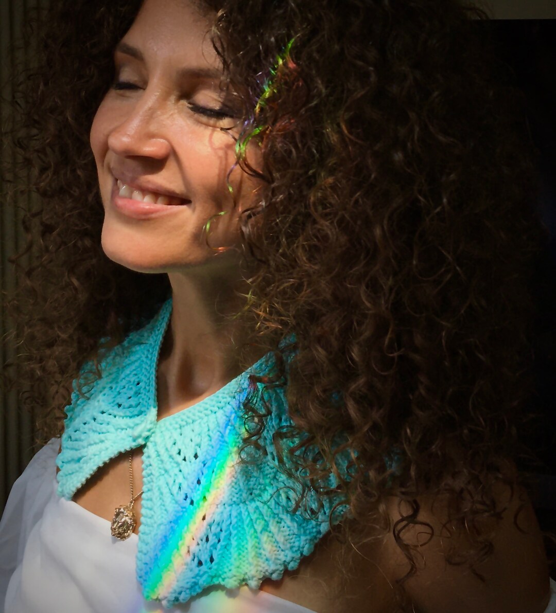 Detachable Cotton Lace Knit Collar, Removable Collar, Handmade Cotton