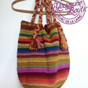 crochet bag/wool bag/handmade bag/jacquard/mochilla/wayuu bag/boho bag/colombian bag/shoulder bag/patterned bag/bohemian/handmade