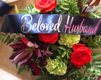 Custom Memorial Ribbon – Honor Loved Ones with Elegant Handcrafted Keepsakes