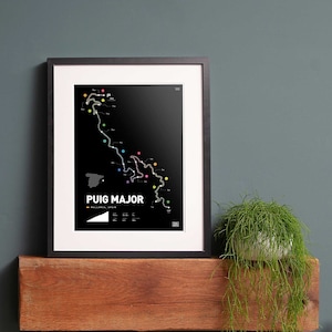 Puig Major - Mallorca Rennrad Radsport Infografik Kunstdruck