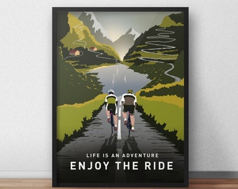 Enjoy The Ride - Cyclisme Impression artistique