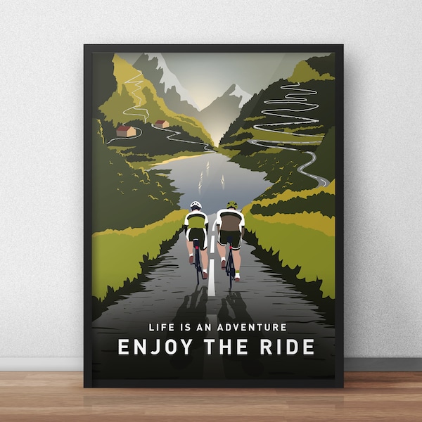 Enjoy The Ride - Cyclisme Impression artistique