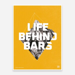 Life Hinter Bars - Mountainbike Kunstdruck
