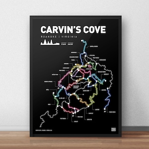 Carvin's Cove, Roanoke, Virginia - Mountainbike Kunstdruck