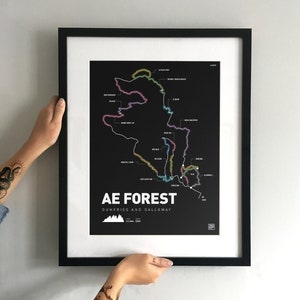 Ae Wald Mountainbike Kunstdruck