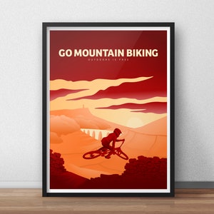 Go Mountain Biking - MTB Downhill Enduro Poster Print