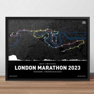 Personalised London Marathon 2023 Art Print - Running Poster