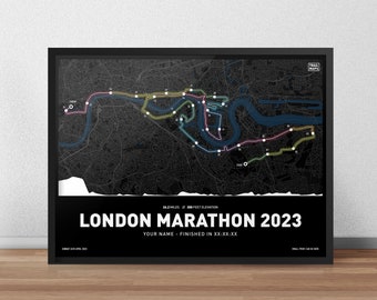 Personalised London Marathon 2023 Art Print - Running Poster