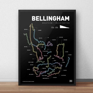 Bellingham Washington - Mountainbike Kunstdruck Mountainbike Downhill XC