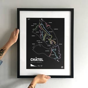 Impresión artística de ciclismo de montaña en Chatel Bike Park
