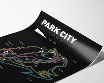 Park City Deer Valley Resort Mountain Biking Art Print MTB
