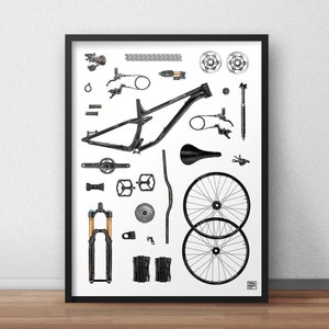 Mountainbike Kunstdruck 'The Build' - Mountainbike Poster