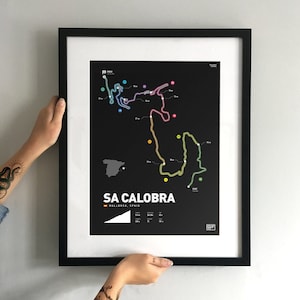 Sa Calobra Infografik Kunstdruck