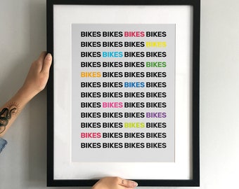 Bike Mad - Cycling Art Print