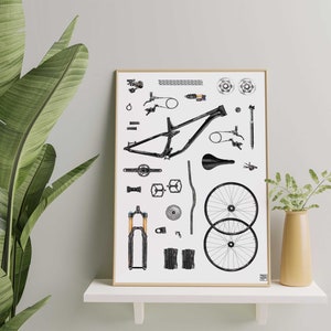 Mountain Bike Art Print 'The Build' MTB Poster image 2