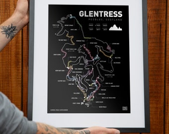 Glentress Mountain Biking Art Print New Zealand