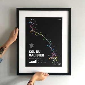 Impression d'art cyclisme Col du Galibier