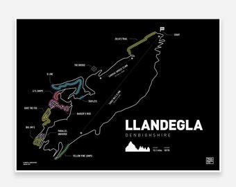 Llandegla Mountain Biking Art Print UK