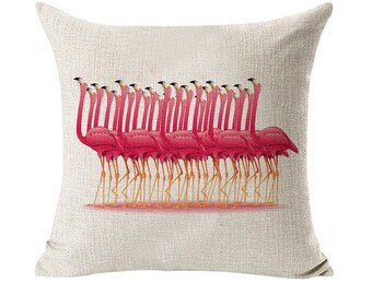 Flamingo pillow case | Etsy Outdoor Pink Flamingo Pillow Cover Hot