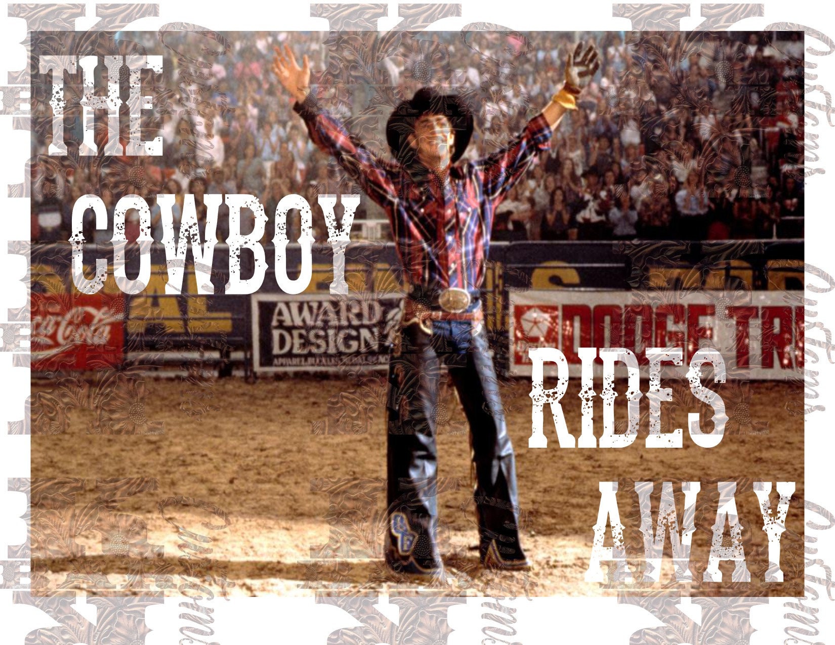 Cowboy Rides Away Etsy