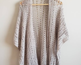 The Nomad Ruana Crochet Cardi Kimono Pattern