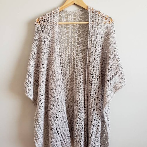 The Nomad Ruana Crochet Cardi Kimono Pattern | Etsy