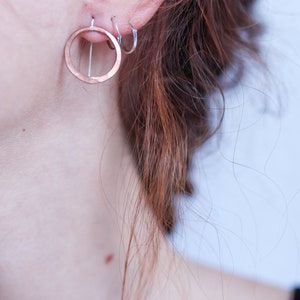 Small Hoop Earring, Huggie Hoop Earring, Tiny Hoop Earring, Sterling Silver Mini Hoop, Minimalist Huggie Earring, Dainty Stud Circle Earring image 7