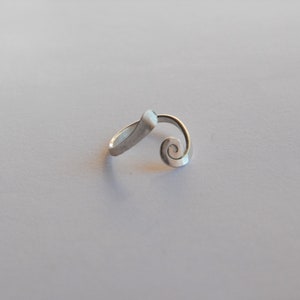 Sterling Silver Toe Ring Hammered Adjustable ring Silver Midi Ring Thin Silver Ring Handmade knuckle ring image 9