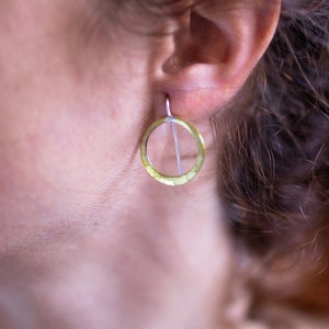 Small Hoop Earring, Huggie Hoop Earring, Tiny Hoop Earring, Sterling Silver Mini Hoop, Minimalist Huggie Earring, Dainty Stud Circle Earring image 4