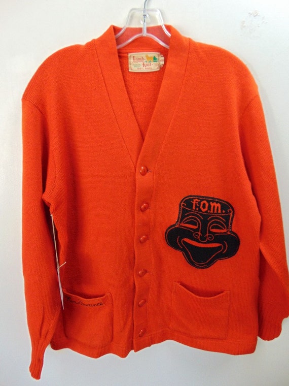 sXw12 1940-50's Drama School Wool Cardigan (46) Le
