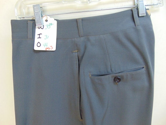 pb3 1940-50's Gray Rayon Gabardine mid weight Vint