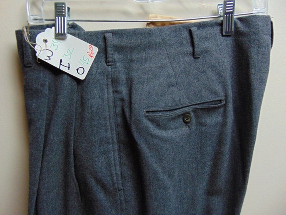 pb20 1940-50's Gray Wool Drop loop Hollywood waist