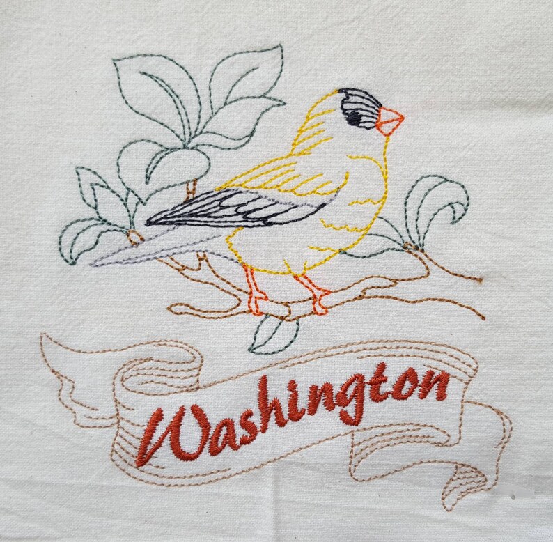 Washington State Bird Willow Goldfinch OR State Flower - Etsy